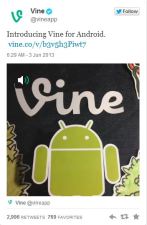 Vine Surpasses Instagram on Google Play