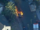 Fire Destroys Parked Car