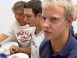 High School Swimmers Eat a Big Burger