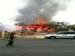 Raw: North Park Fire Video