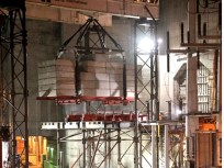 Giant Hole Being Cut in Reactor Dome