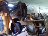 School Bus Crashes Into Home 