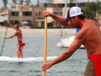 Paddleboarding on Mission Bay