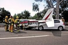 Cars Crash Into Plane After Emergency Freeway Landing