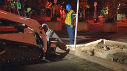 Crews Remove Plaza de Panama Parking Lot