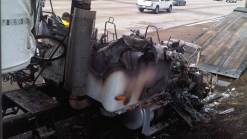 Big Rig Fire Erupts on Freeway