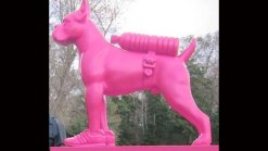 Giant Pink Dog Sculpture Stolen in WeHo