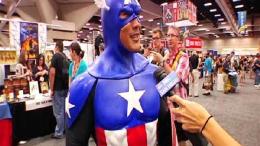 Captain America Strikes a Pose
