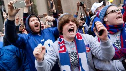 Super Bowl NYC Parade Football
