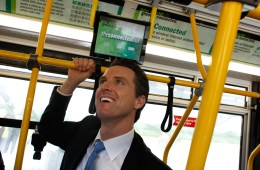 Newsom's SUV Hit by Muni Bus