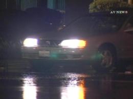 Heavy Rain Falls In Glendora Overnight (RAW)