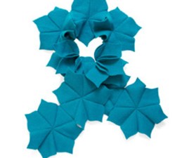 Turquoise Flower Scarf