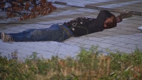 Suspect Tries to Hide on Roof