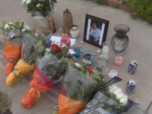 A memorial has been setup for the victim,  Andy Ho, 29.