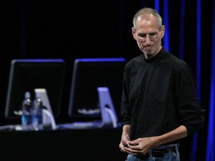 Steve Jobs Takes Stage to Standing "O"