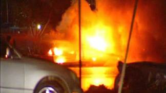 Mission Bay Boat Fire: Images