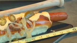Rangers' Giant Hot Dog