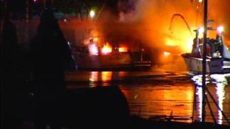 Fire Destroys Boats Near Mission Bay