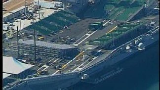 Ship Becomes Makeshift Basketball Court