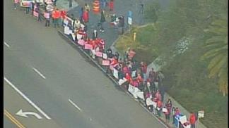 Teachers Protest Pink Slips in Talmadge
