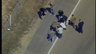 Watch: CHP Finds Evidence in Highway Shooting