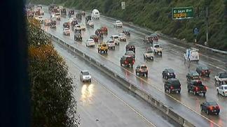 Wet Rain, Brake Lights Roads