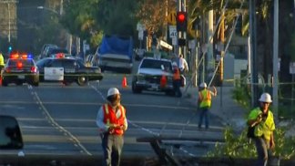 Downed Poles Cause Power Outage