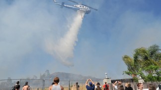 Fire Burns Near Santee Homes 
