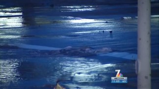 Water Main Breaks Near Airport