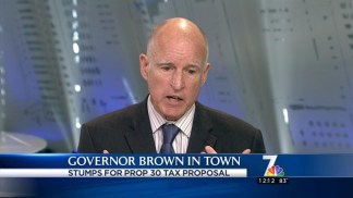 Gov. Jerry Brown on NBC 7 News at Noon