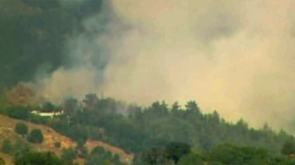 Images of Wynola Fire Burning Near Julian