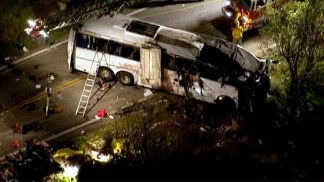 Tour Bus Crash Kills 8 Near Big Bear