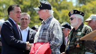 Romney Attends Memorial Day Tribute 