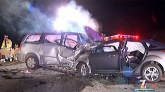 Wrong-Way Crash Injures Mom, Kids