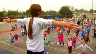 School's Morning Workout Attracts First Lady's Attention