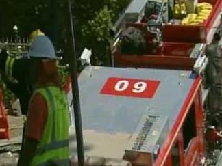 Firefighters Escape Sinking Engine