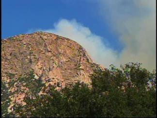 Brush Fire Burns Near Lakeside