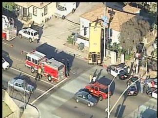 Bus Crashes Into Home