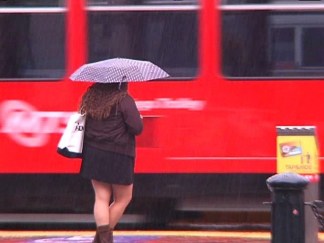 Downtown Rain in October: Raw Video