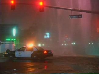 Geyser Floods Busy Intersection
