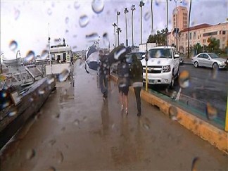 Locals Weather a San Diego Storm