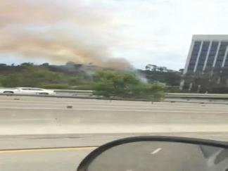 Raw Video: Mission Valley Fire