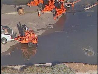 Raw Video: North County Sewage Spill