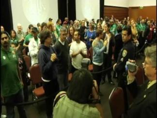Raucous Protesters Shut Down UC Regents Meeting