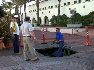 SDSU Water Main Break: Images