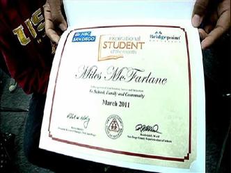 Inspirational Student of the Month: Miles McFarlane
