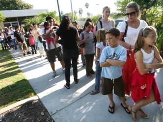 Patients Line Up for Vaccines
