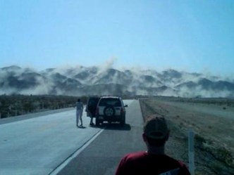 Pic: Earthquake Lifts Layer of Dust Off a Mountain Range
