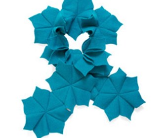Turquoise Flower Scarf