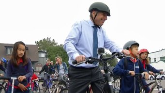 Mayor Bob Filner Rides a Bike